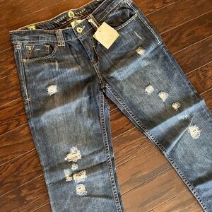 Velvet Heart Women’s Relaxed Molly Straight Distressed Denim Jeans